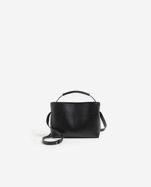 Black Flattered Hedda Mini Handbag Leather Accessories Bags | BNZSD58064