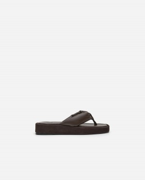 Brown Flattered Blair Leather Shoes Sandals | NZCIF46602