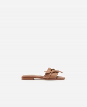 Brown Flattered My Leather Shoes Sandals | SNZVO52245