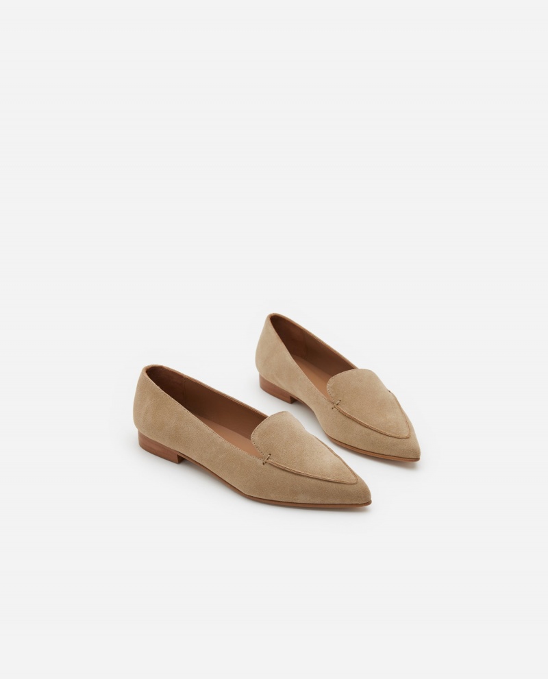 Beige Flattered Alex Suede Shoes Loafers | XNZGW84182