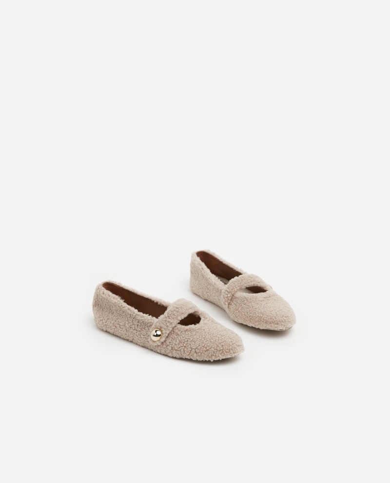 Beige Flattered Norah Teddy Shoes Indoor Shoes | MNZHR75711