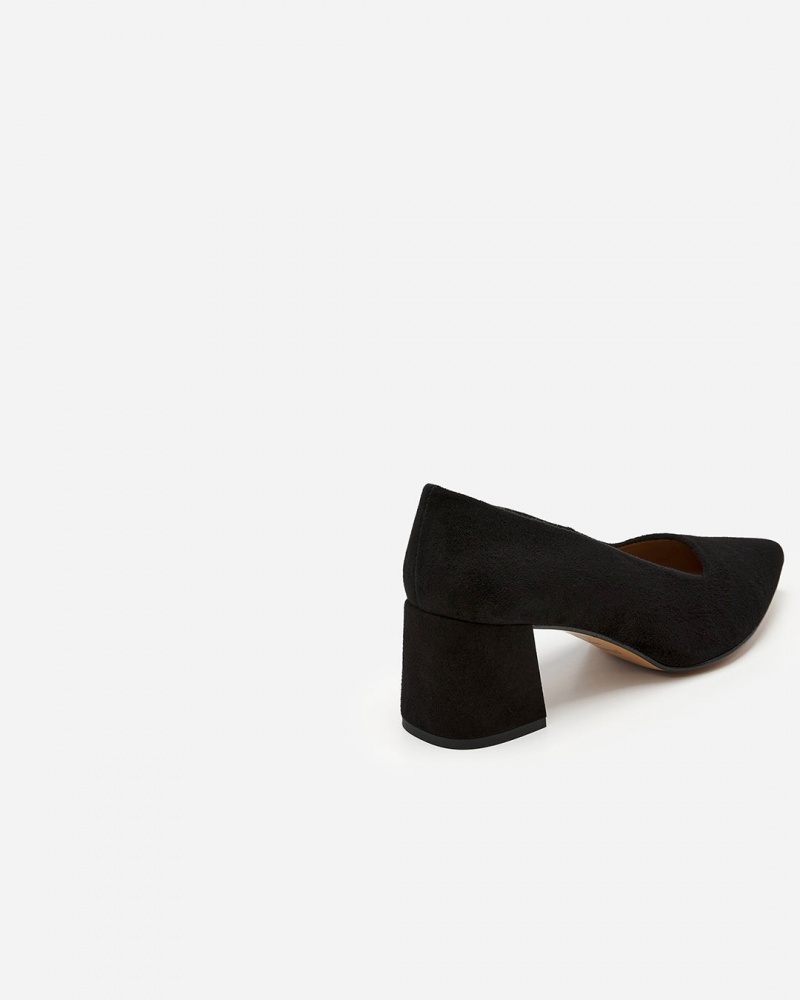 Black Flattered Alison Suede Shoes Heels | ANZWC68564