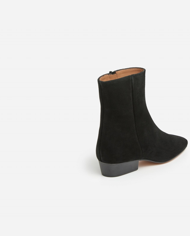 Black Flattered Rami Suede Shoes Boots | NZCIF79317