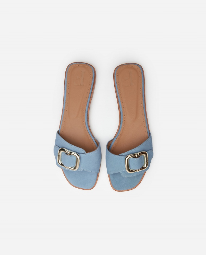 Blue Flattered Mimi Suede Shoes Sandals | DNZKV84132