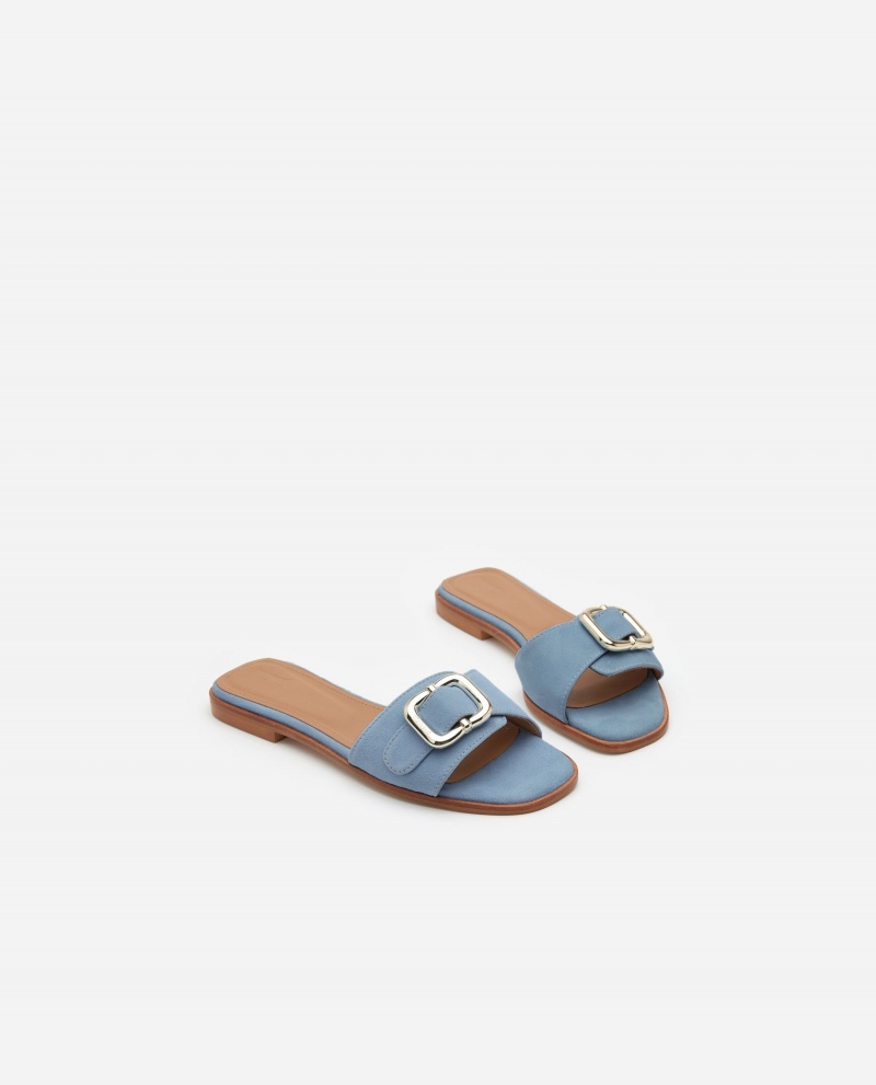 Blue Flattered Mimi Suede Shoes Sandals | DNZKV84132