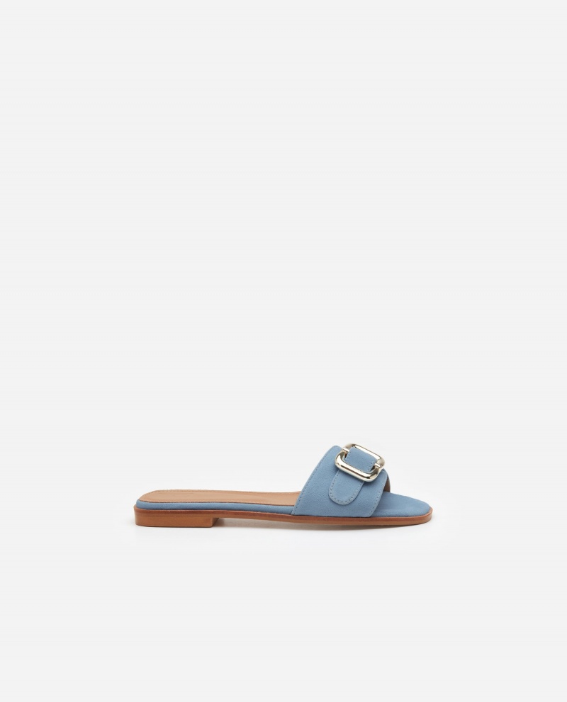 Blue Flattered Mimi Suede Shoes Sandals | DNZKV84132