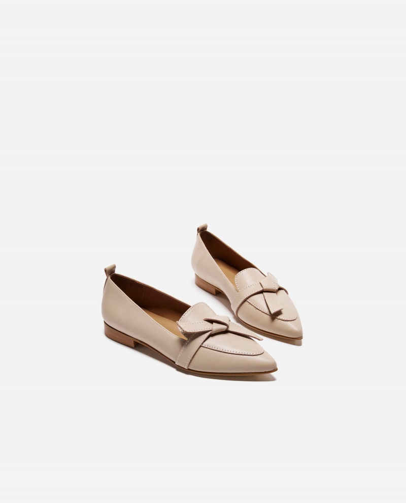 Brown Flattered Ally Sand Leather Shoes Loafers | TNZWZ49388