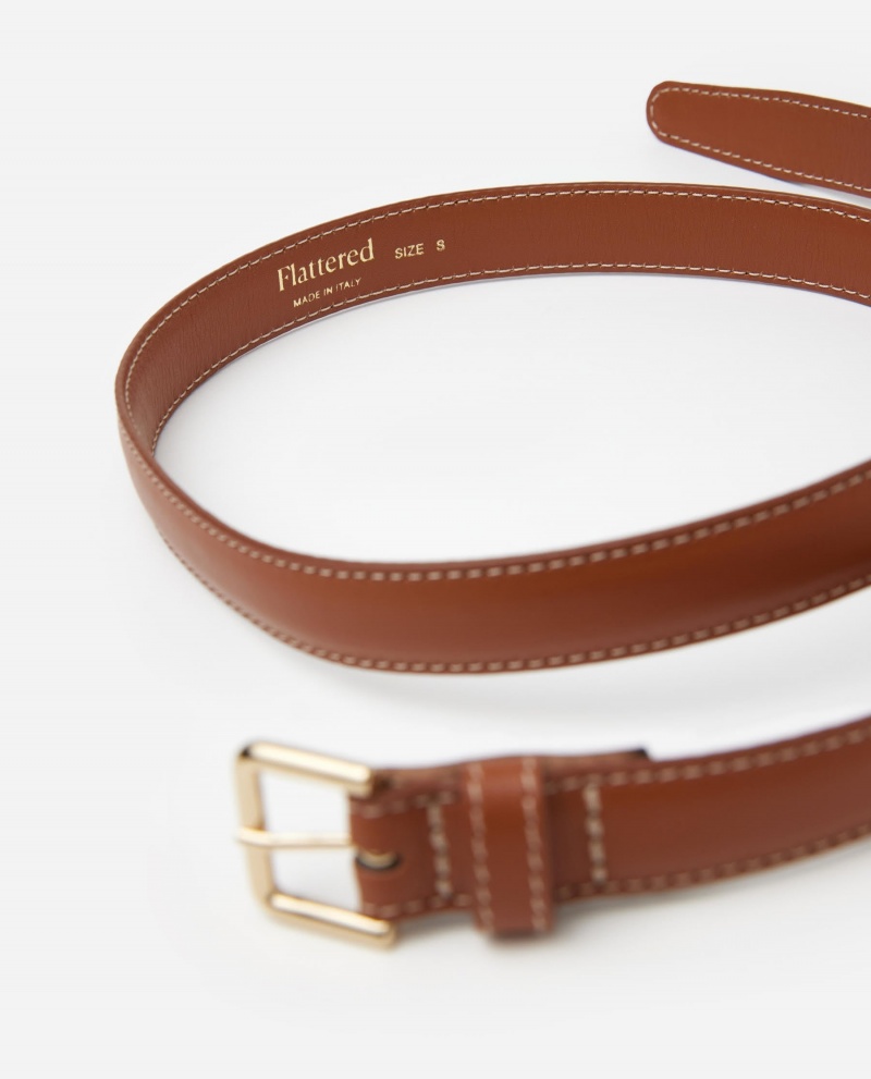 Brown Flattered Barbara Belt Leather Accessories Accessories | UNZND58088