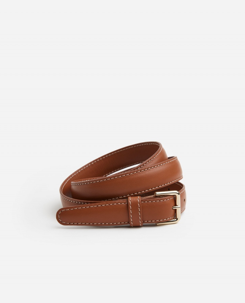 Brown Flattered Barbara Belt Leather Accessories Accessories | UNZND58088