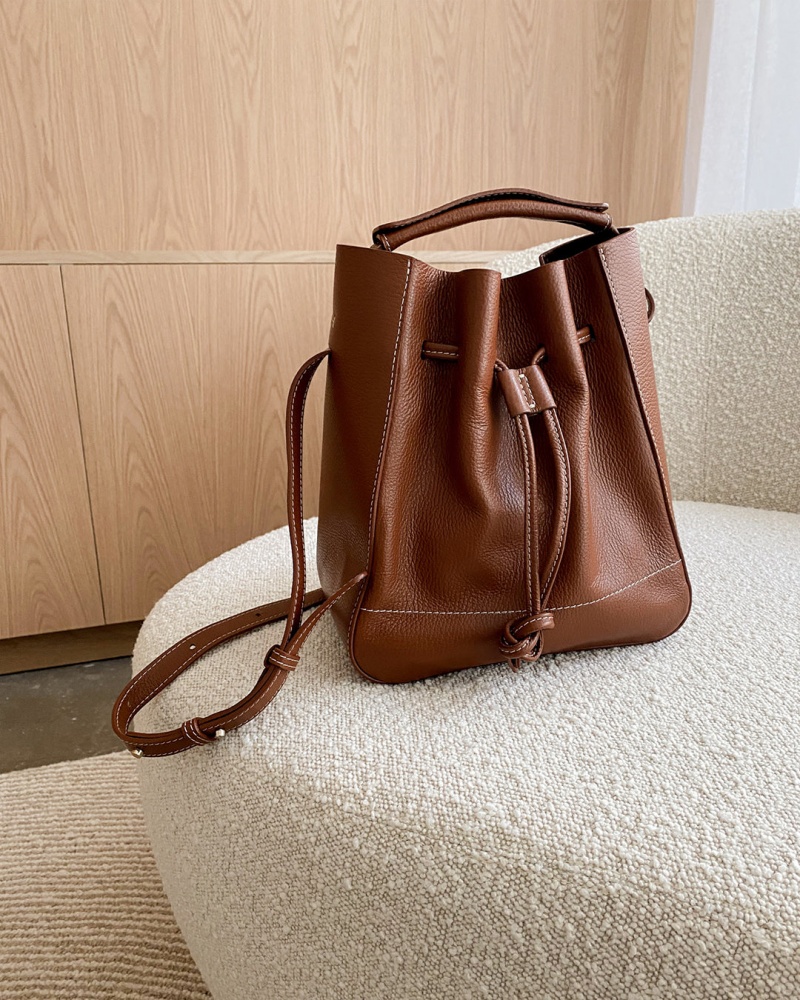 Brown Flattered Bo Bucket Bag Leather Accessories Bags | NZXBR93199