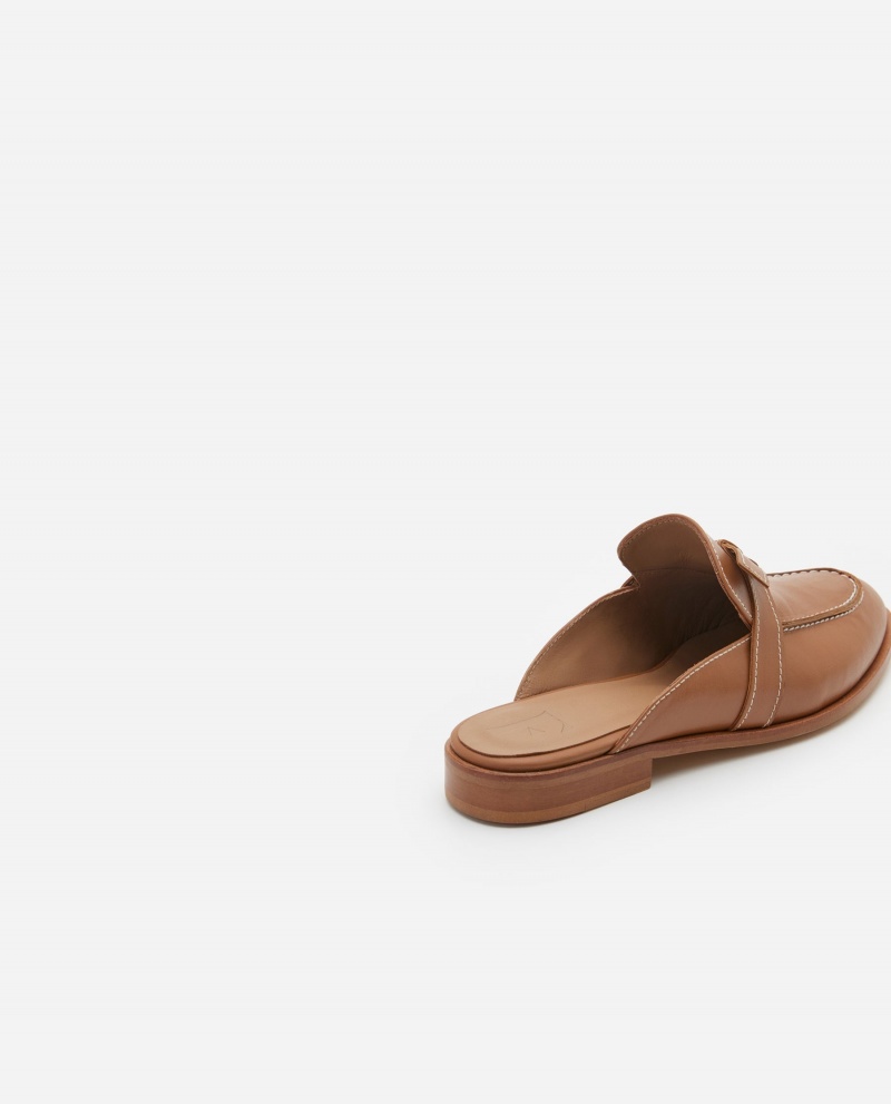 Brown Flattered Daisy Leather Shoes Sandals | ZNZNQ16145