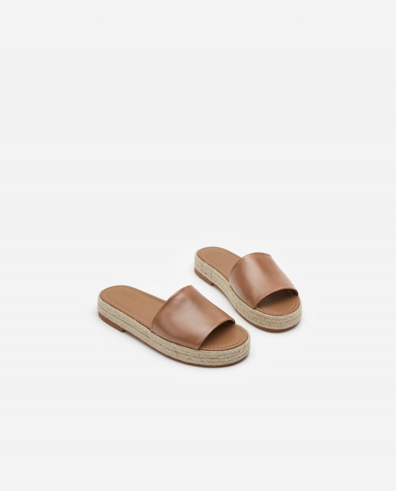 Brown Flattered Ellen Leather Shoes Sandals | TNZPQ81820