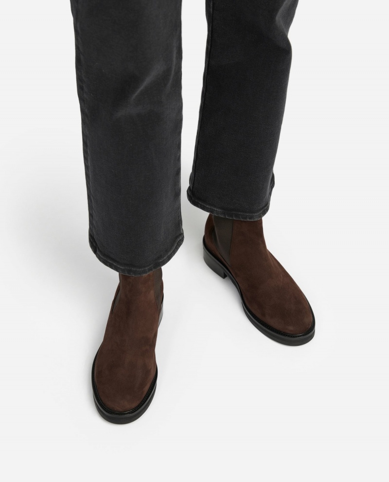 Brown Flattered Franca Brown Suede Shoes Boots | DNZVO53614