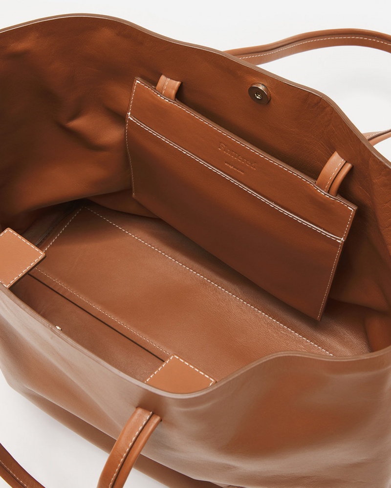 Brown Flattered Luka Tote Bag Leather Accessories Bags | MNZHR36453