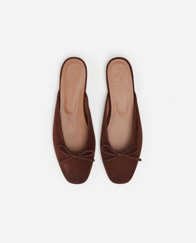 Brown Flattered Malva Suede Shoes Ballet Flats | NZNZX91705