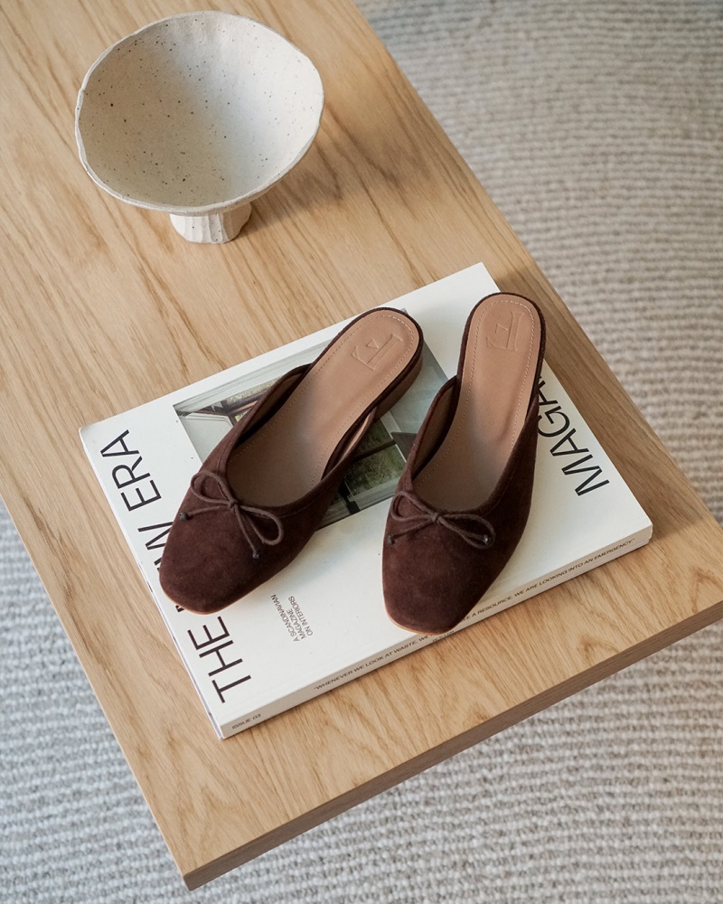 Brown Flattered Malva Suede Shoes Ballet Flats | NZNZX91705