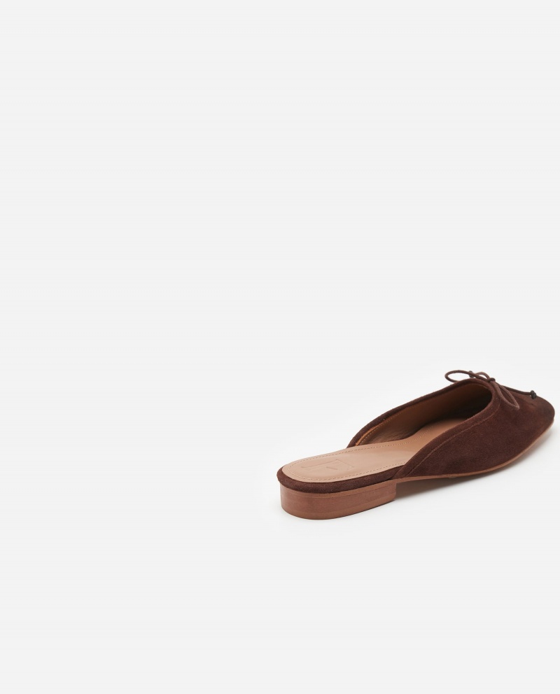 Brown Flattered Malva Suede Shoes Ballet Flats | NZNZX91705