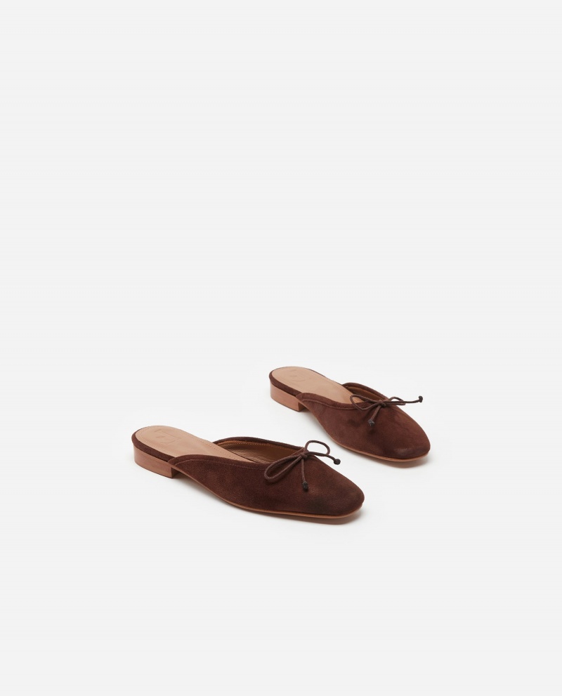 Brown Flattered Malva Suede Shoes Ballet Flats | NZNZX91705