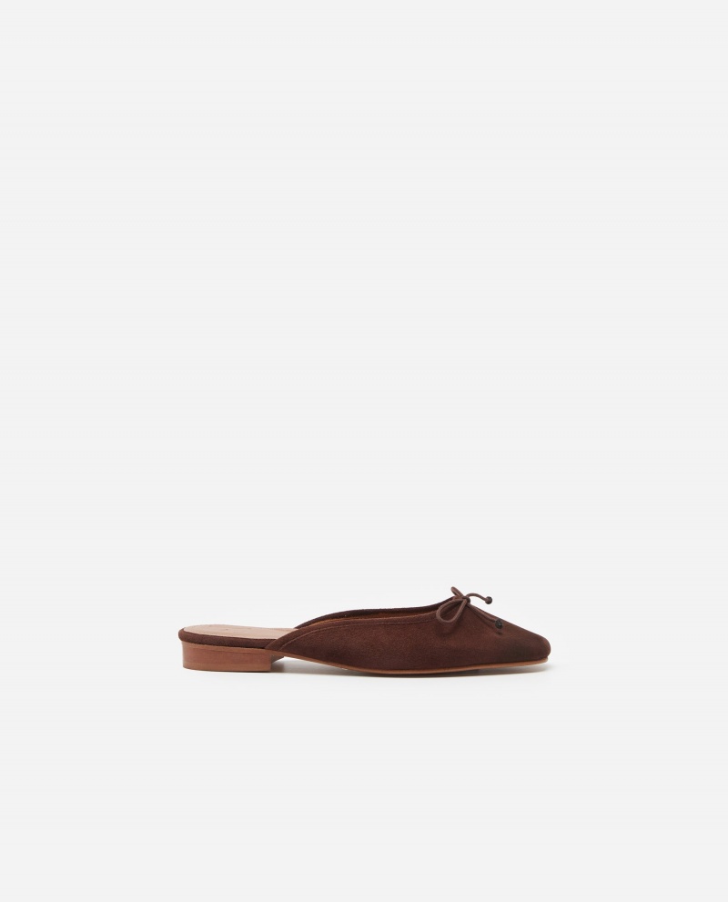 Brown Flattered Malva Suede Shoes Ballet Flats | NZNZX91705