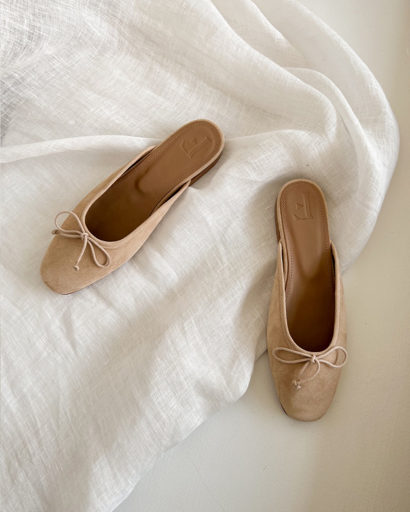 Brown Flattered Malva Suede Shoes Ballet Flats | NZXMI68111