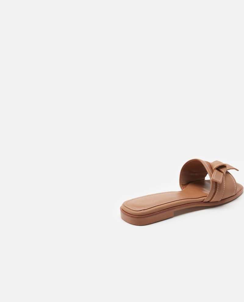 Brown Flattered My Leather Shoes Sandals | SNZVO52245