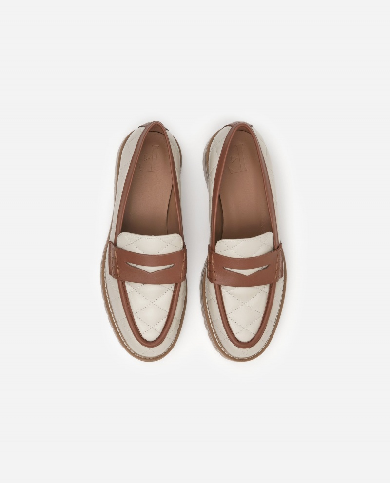 Brown Flattered Signe Leather Shoes Loafers | GNZUC25346