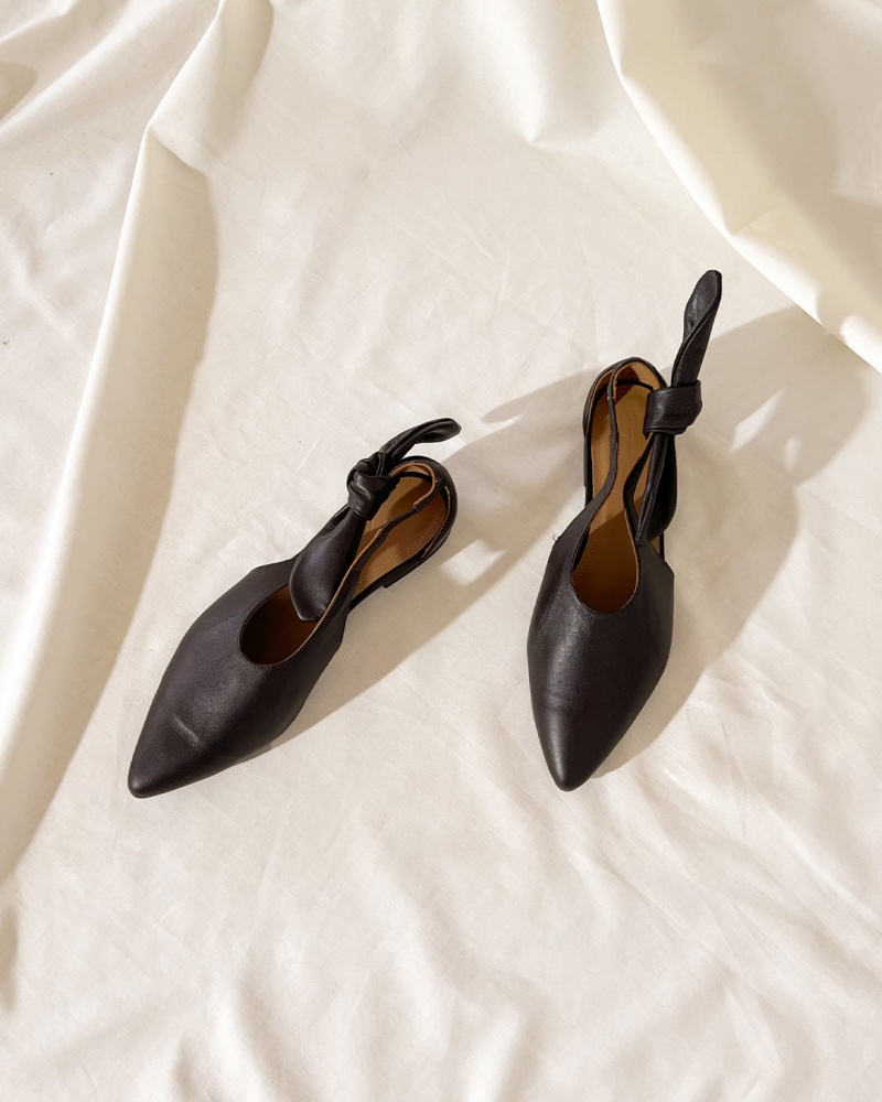 Brown Flattered Ulrica Leather Shoes Ballet Flats | ENZVG57989