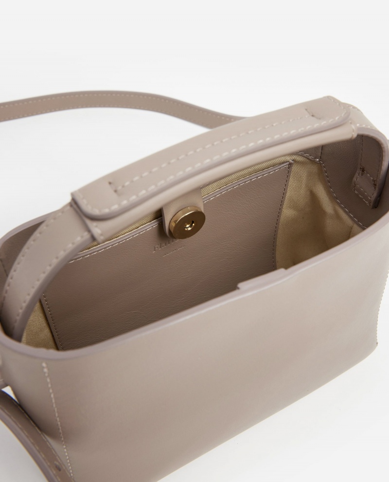 Grey Brown Flattered Hedda Mini Handbag Leather Accessories Bags | ENZHC60508