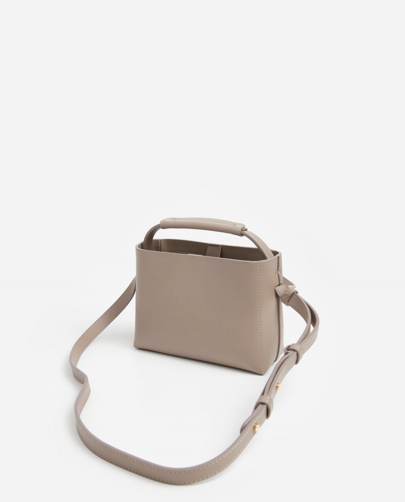 Grey Brown Flattered Hedda Mini Handbag Leather Accessories Bags | ENZHC60508