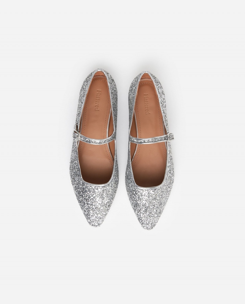 Silver Flattered Camila Textile Shoes Ballet Flats | GNZEC98710