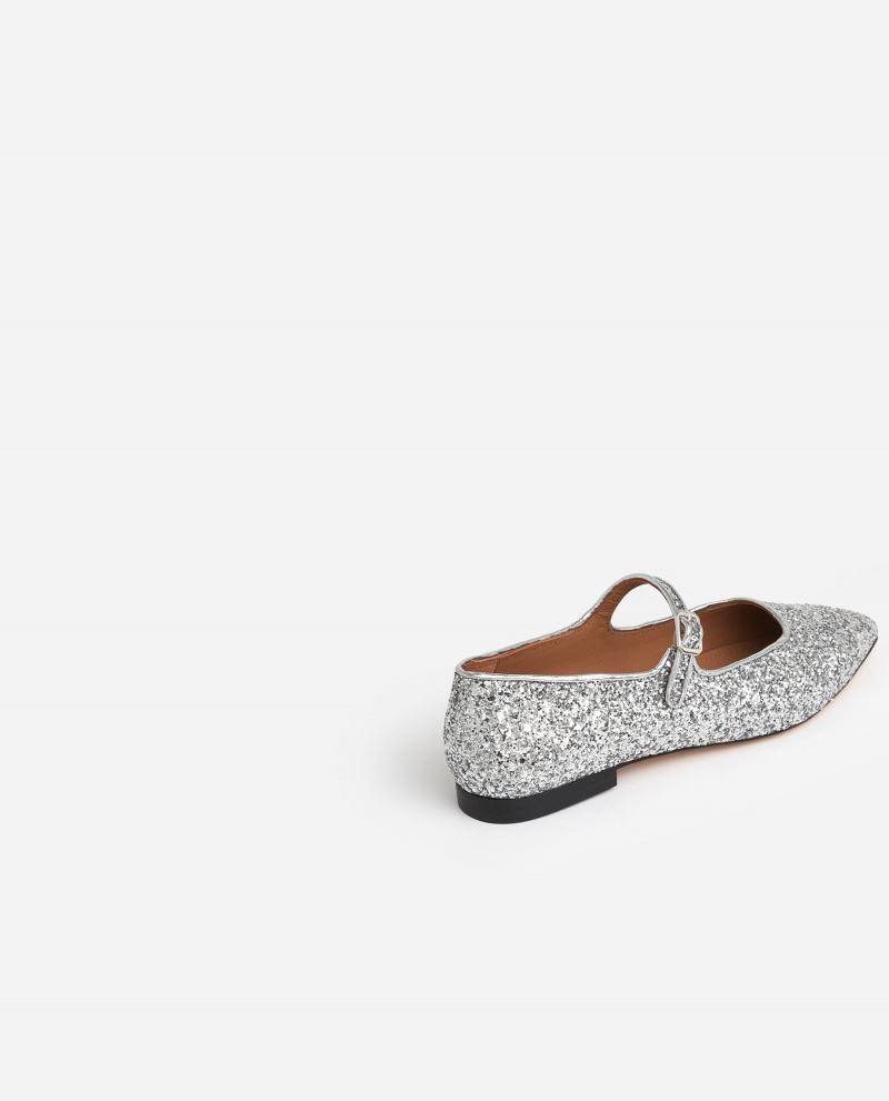 Silver Flattered Camila Textile Shoes Ballet Flats | GNZEC98710